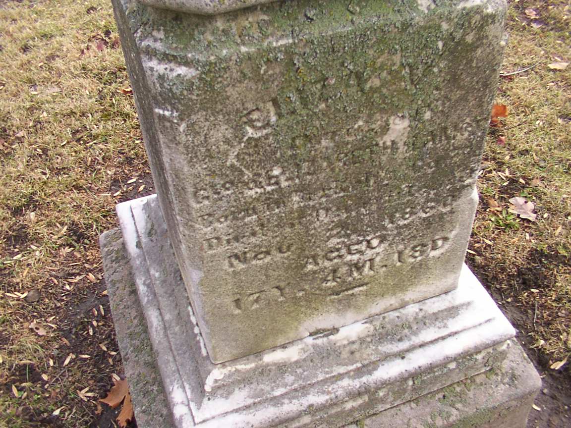 Grave Marker for Elizabeth Virginia Lamon.