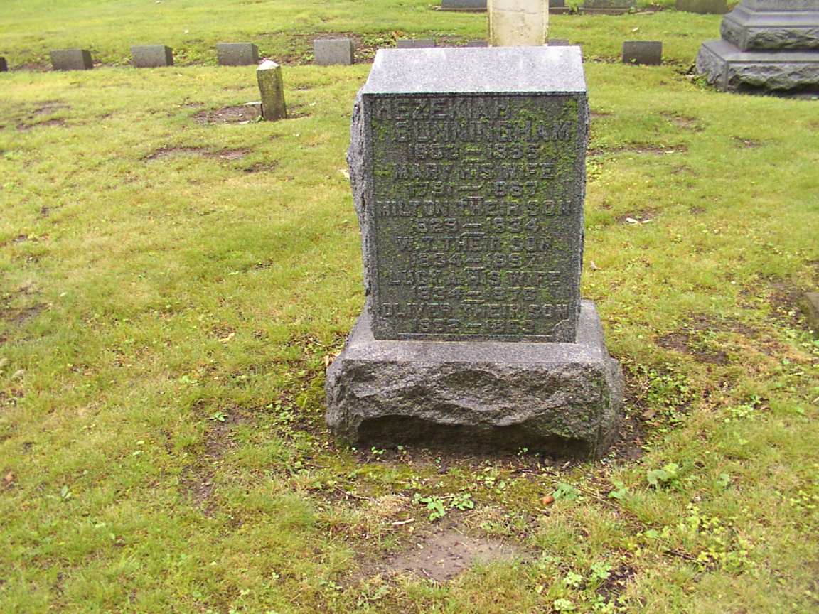 Gravesite of Hezekiah Cunningham Family