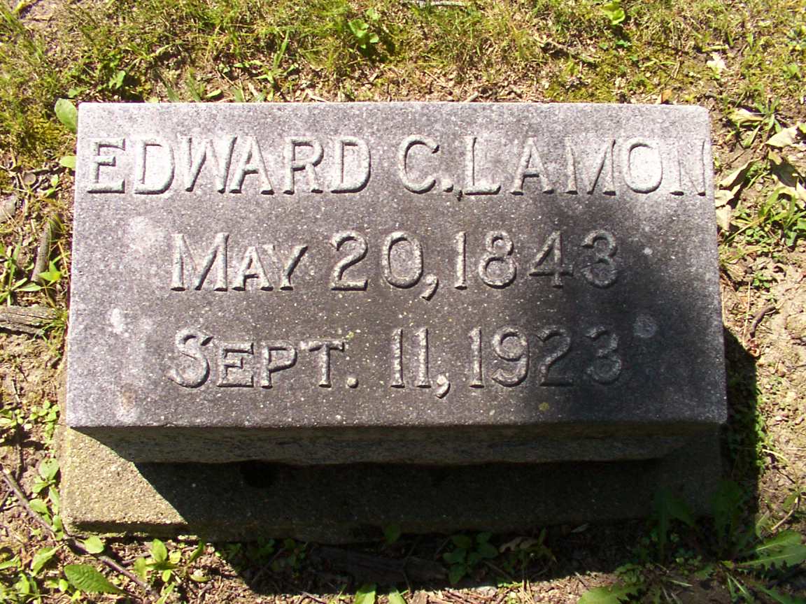 Gravesite of Melissa Beckwith Lamon's Stepson - Edward Charles Lamon