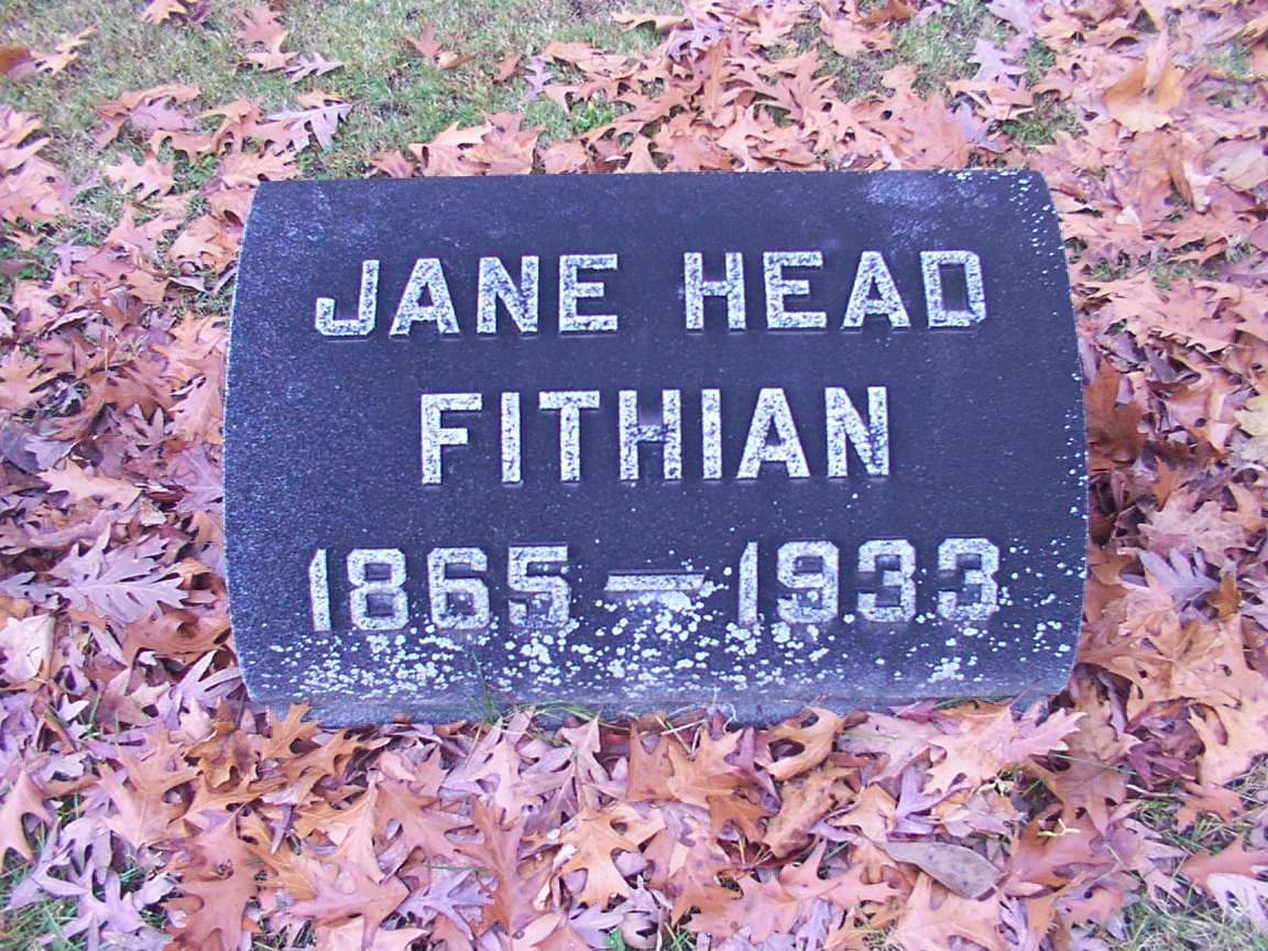 Jane Head Fithian Grave